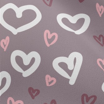 Hand Drawn Love Heart Chiffon