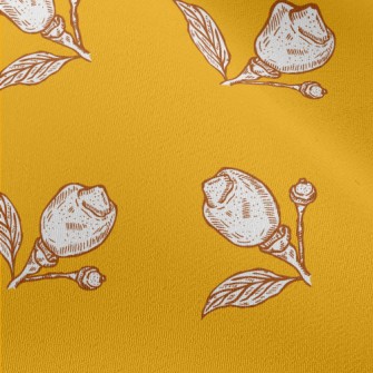 Hand Drawn Flowers Chiffon