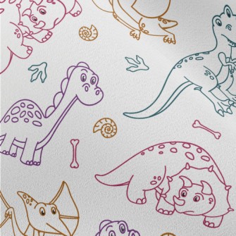 Color Line Dinosaur Chiffon