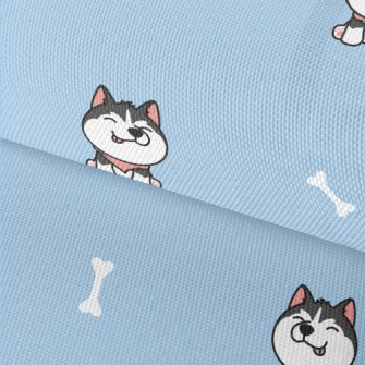 Cute Husky Sticking Out Tongue Waterproof Oxford