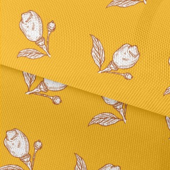 Hand Drawn Flowers Waterproof Oxford