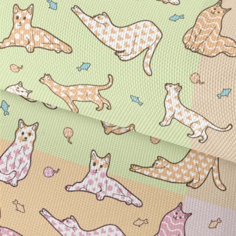 Cats With Various Colored Patt Waterproof Oxford