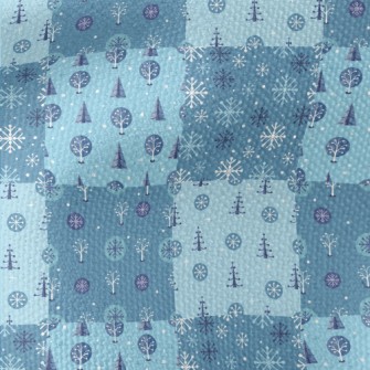 Christmas Tree With Snowflakes Waterproof Canvas