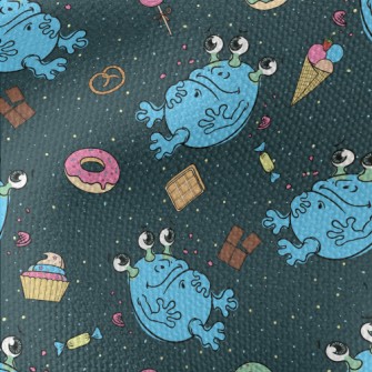 Space Alien With Candy Waterproof Canvas