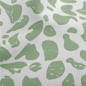 Green Mottled Animal Print Athletic Mesh Flat Back