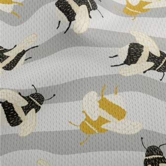 Yellow And Black Chubby Bumble Athletic Mesh Flat Back