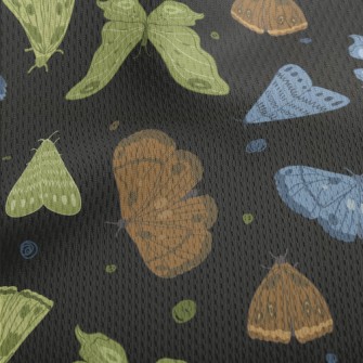 Colorful Moths Athletic Mesh Flat Back