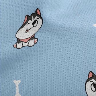 Cute Husky Sticking Out Tongue Athletic Mesh Flat Back
