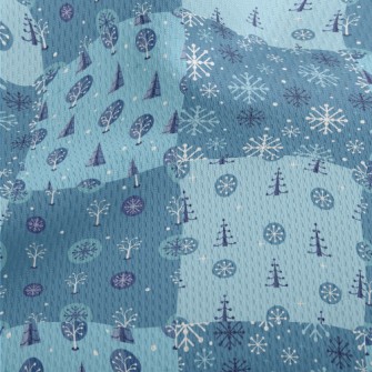 Christmas Tree With Snowflakes Athletic Mesh Flat Back