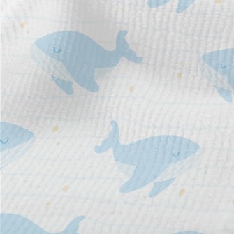 Water Blue Gentle Whale Terry