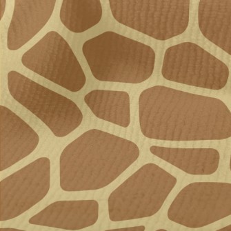 Brown Block Giraffe Pattern Terry