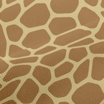 Brown Block Giraffe Pattern Performance Linen