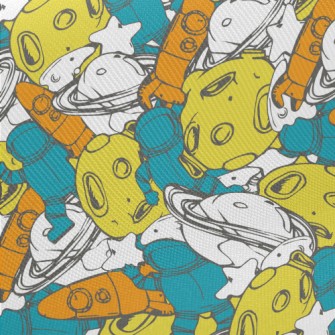 Colorful Universe Pattern Twill