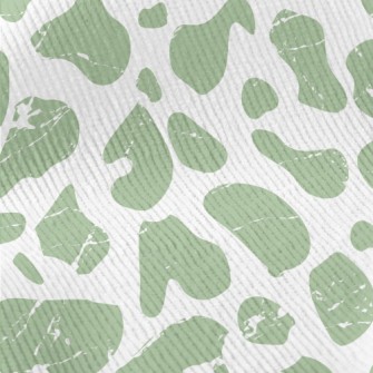 Green Mottled Animal Print Standard Corduroy