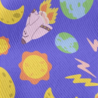 Flying Into Space Rocket And O Standard Corduroy