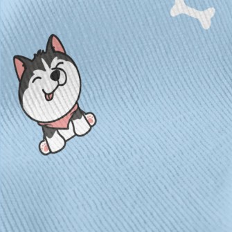 Cute Husky Sticking Out Tongue Standard Corduroy