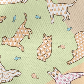Cats With Various Colored Patt Standard Corduroy