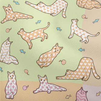 Cats With Various Colored Patt Dobby