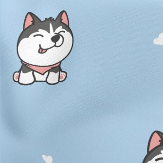 Cute Husky Sticking Out Tongue Stretch Ponte