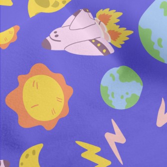 Flying Into Space Rocket And O Micro Fleece