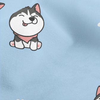 Cute Husky Sticking Out Tongue Micro Fleece
