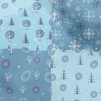 Christmas Tree With Snowflakes Micro Fleece