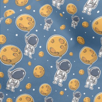 Astronaut Holding A Moon Ballo Micro Fleece