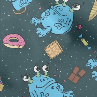 Space Alien With Candy Micro Fleece