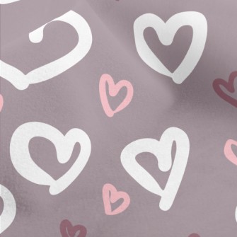 Hand Drawn Love Heart Micro Fleece
