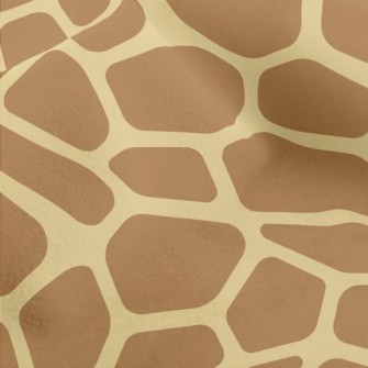 Brown Block Giraffe Pattern Micro Fleece