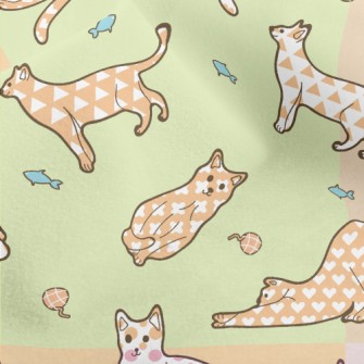 Cats With Various Colored Patt Micro Fleece