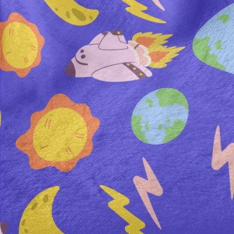 Flying Into Space Rocket And O Minky