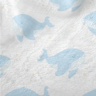 Water Blue Gentle Whale Minky