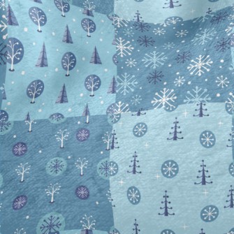 Christmas Tree With Snowflakes Minky