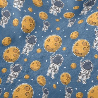 Astronaut Holding A Moon Ballo Minky