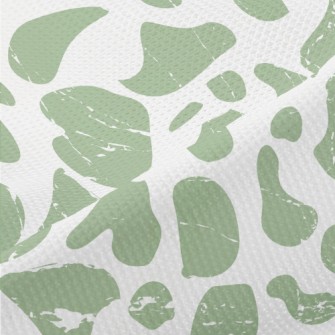 Green Mottled Animal Print Piqué