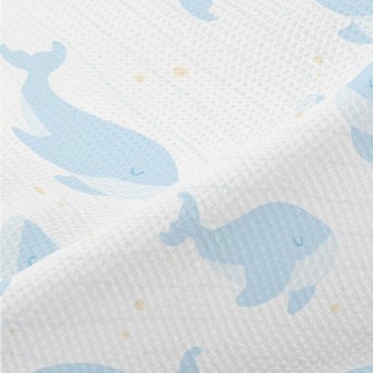 Water Blue Gentle Whale Piqué
