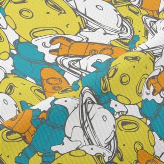 Colorful Universe Pattern Piqué