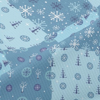 Christmas Tree With Snowflakes Piqué