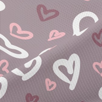 Hand Drawn Love Heart Piqué