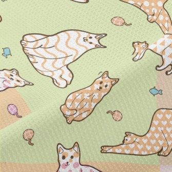 Cats With Various Colored Patt Piqué