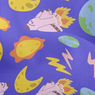 Flying Into Space Rocket And O Lightweight Performance Linen
