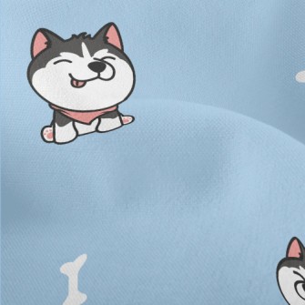 Cute Husky Sticking Out Tongue Lightweight Performance Linen