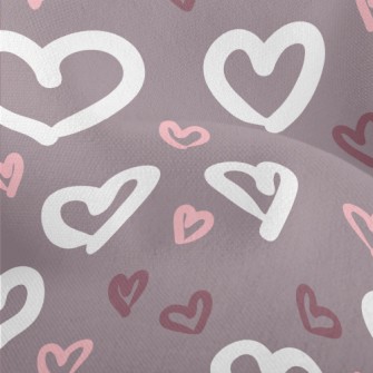 Hand Drawn Love Heart Lightweight Performance Linen