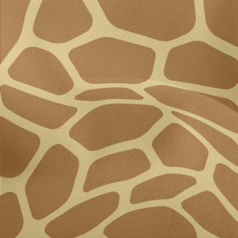 Brown Block Giraffe Pattern Lightweight Performance Linen