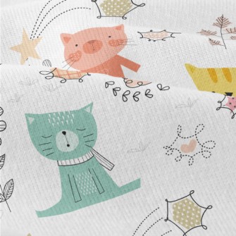 Colorful Playing Cats Modern Jersey