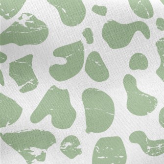 Green Mottled Animal Print Jersey Backed Fleece