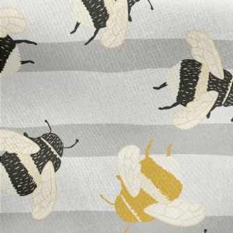 Yellow And Black Chubby Bumble Jersey Backed Fleece