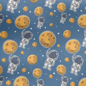 Astronaut Holding A Moon Ballo Jersey Backed Fleece