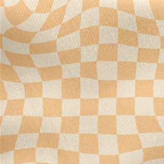 Distorted Grid Jersey Backed Fleece